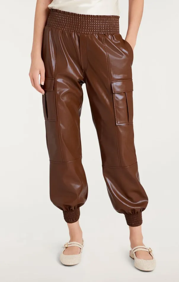 Women Lite Vegan Leather Jenning Pants Espresso Cinq Sept Pants