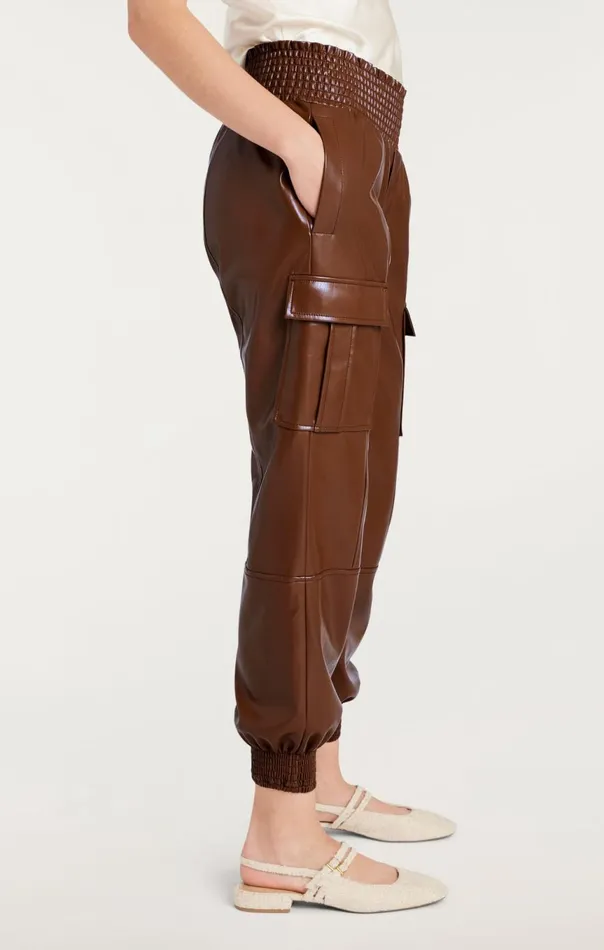 Women Lite Vegan Leather Jenning Pants Espresso Cinq Sept Pants