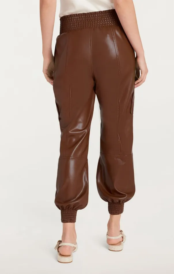 Women Lite Vegan Leather Jenning Pants Espresso Cinq Sept Pants