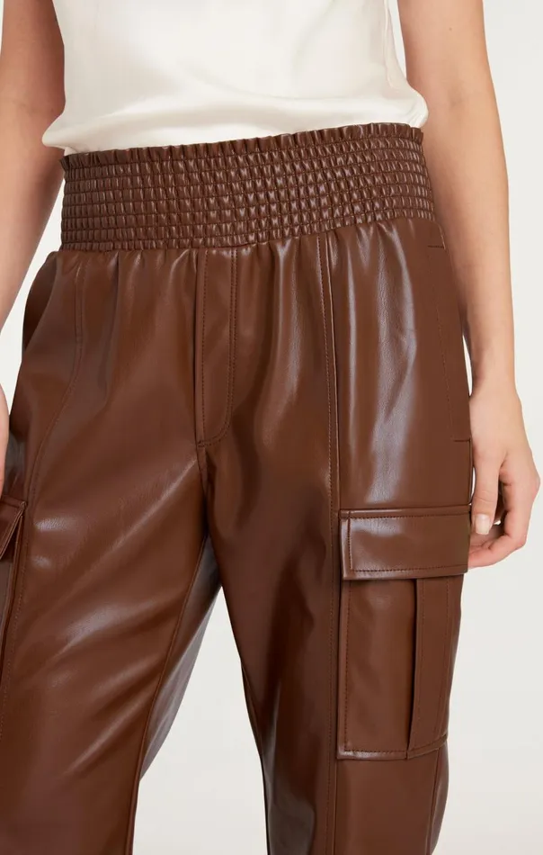Women Lite Vegan Leather Jenning Pants Espresso Cinq Sept Pants
