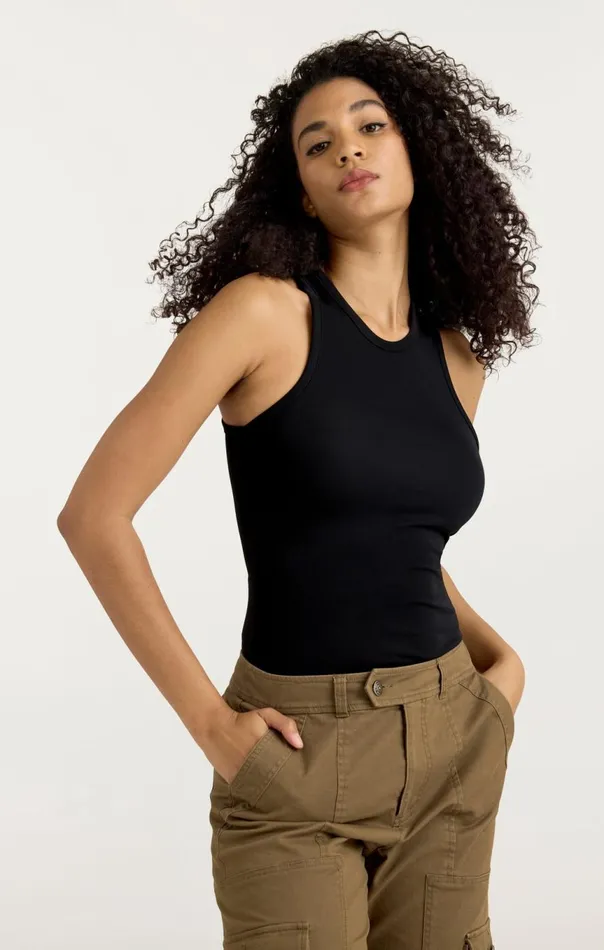 Women Lizzie Tank Black Cinq Sept Tank Tops and Camisoles