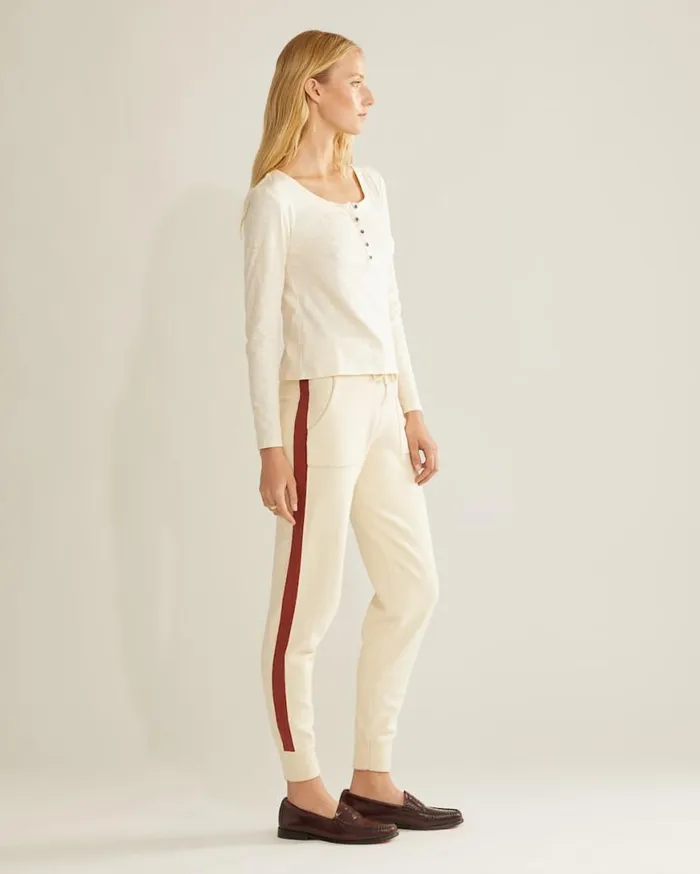 Women LONGSLEEVE COTTON SLUB HENLEY TEE Pale Gold Pendleton Tees and Sweatshirts