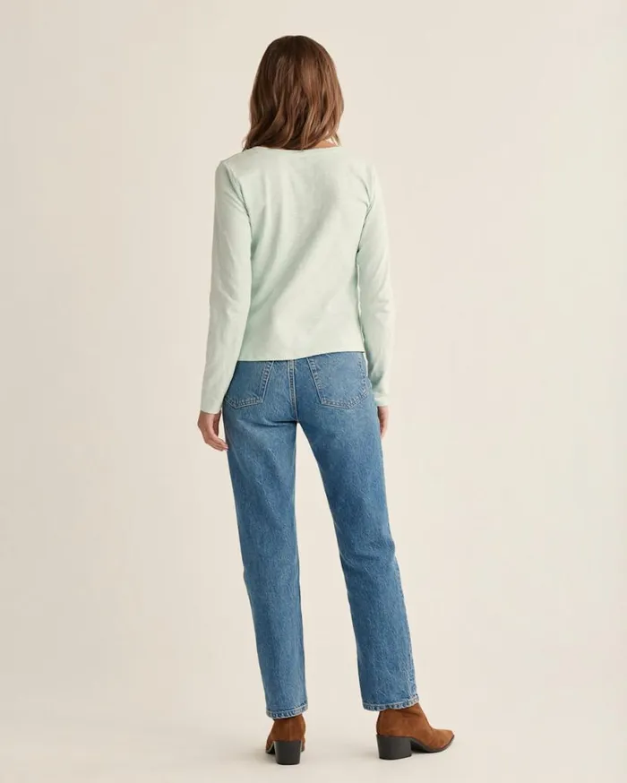 Women LONGSLEEVE COTTON SLUB TEE Dark Olive Pendleton Tees and Sweatshirts