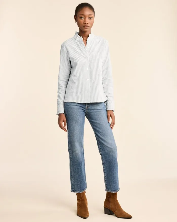 Women LONGSLEEVE ELOISE SHIRT Vintage Indigowhite Pendleton Shirts and Blouses
