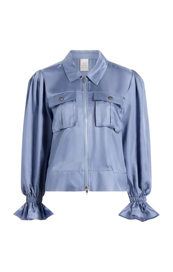 Women Long Sleeve Holly Jacket Rusticblue Cinq Sept Jackets