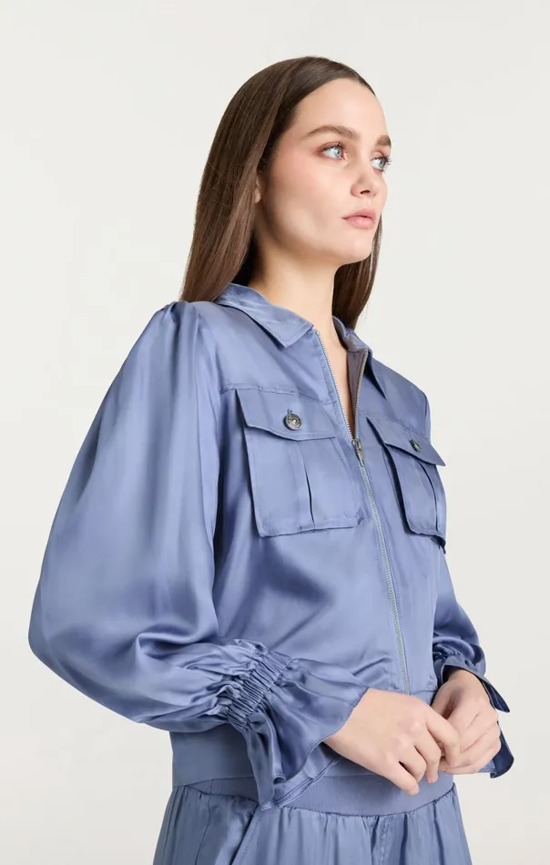 Women Long Sleeve Holly Jacket Rusticblue Cinq Sept Jackets