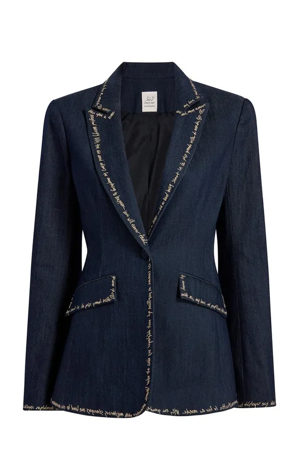 Women Love Letter Denim Cheyenne Blazer Indigo Cinq Sept Jackets
