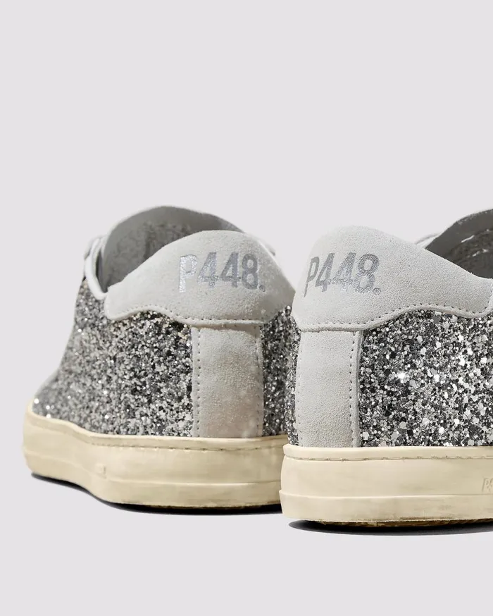 Women Low Tops P448 John Recycled WhiteSilver Women Low Tops P448 John Recycled WhiteSilver