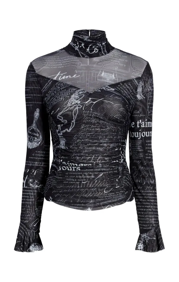 Women Lucy Top Blackwhite Cinq Sept Long Sleeve Tops
