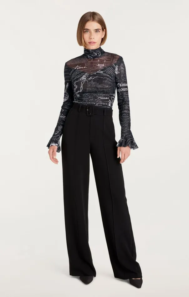 Women Lucy Top Blackwhite Cinq Sept Long Sleeve Tops