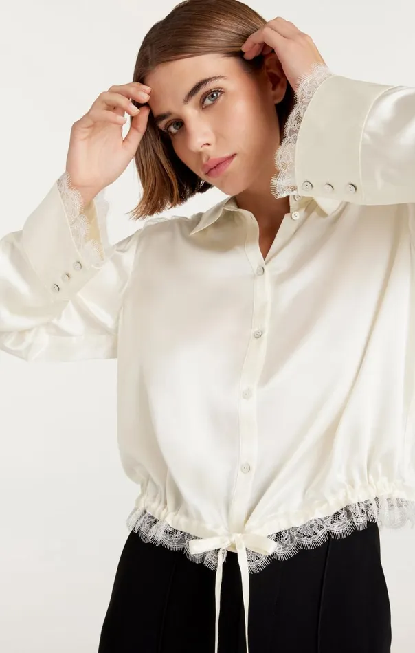 Women Mabyn Top Ivory Cinq Sept Long Sleeve Tops