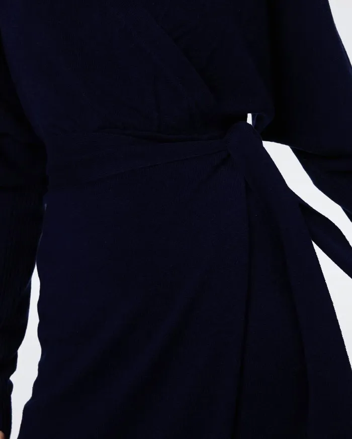 Women Mac WoolCashmere Dress Navy DVF Dresses