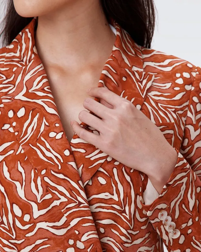 Women Madison Jacket Water Tiger Caramel DVF Jackets and Coats