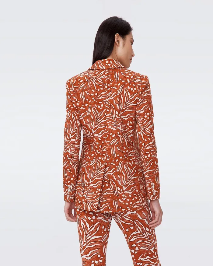 Women Madison Jacket Water Tiger Caramel DVF Jackets and Coats