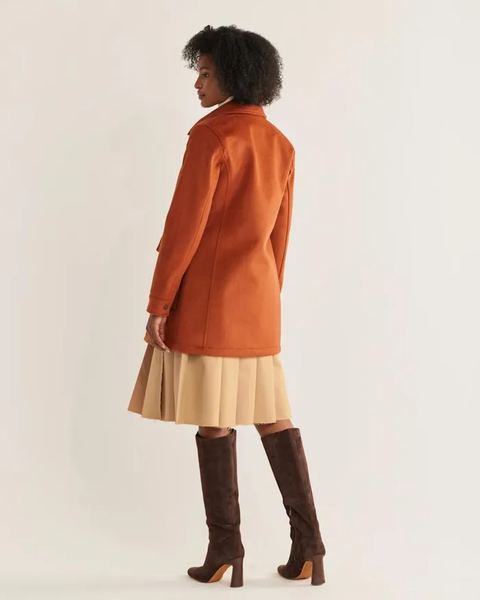 Women MAPLE CREEK FIELD COAT Copper Pendleton Jackets and Coats