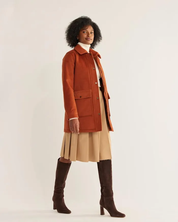 Women MAPLE CREEK FIELD COAT Copper Pendleton Jackets and Coats