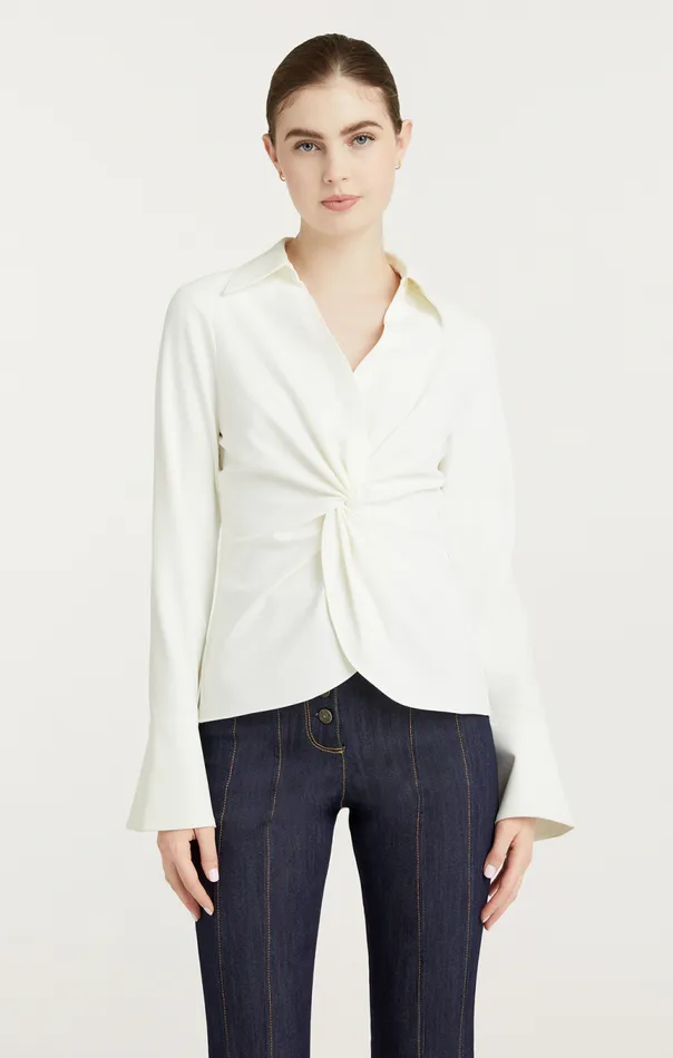 Women Mckenna Top Ivory Cinq Sept Long Sleeve Tops