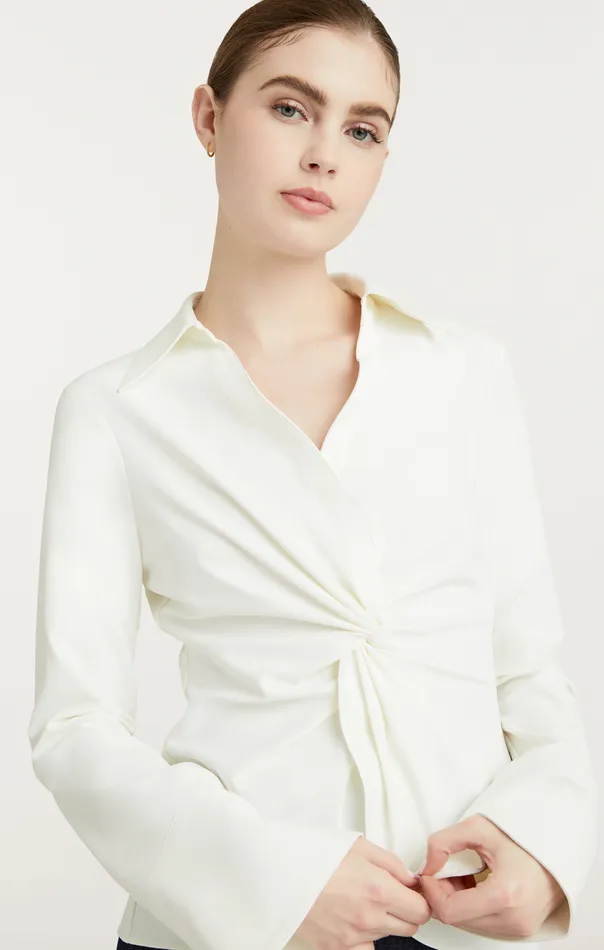 Women Mckenna Top Ivory Cinq Sept Long Sleeve Tops