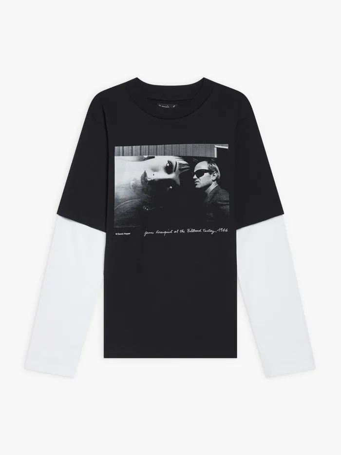 WomenMen Agns B Artist039s Collection Black Cotton Jersey Artist Dennis Hopper Tshirt WomenMen Agns B Artist039s Collection Black Cotton Jersey Artist Dennis Hopper Tshirt