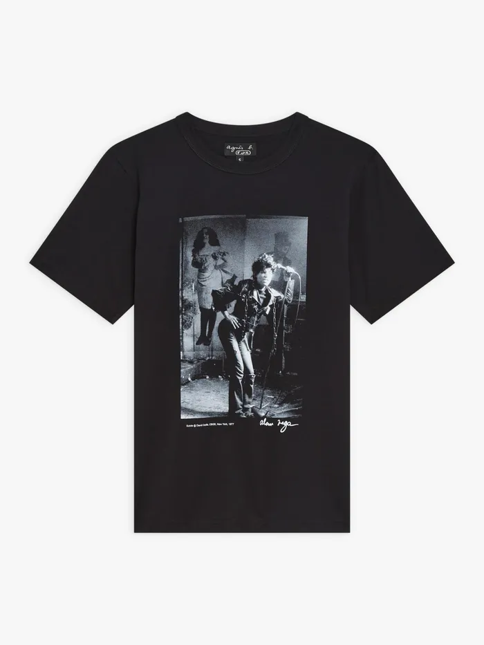 WomenMen Agns B Artist039s Collection Black Le Mixte Artist Alan Vega Unisex Cotton Jersey Tshirt WomenMen Agns B Artist039s Collection Black Le Mixte Artist Alan Vega Unisex Cotton Jersey Tshirt