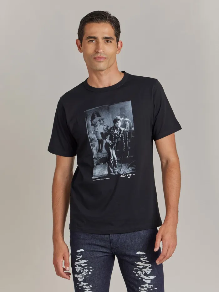 WomenMen Agns B Artist039s Collection Black Le Mixte Artist Alan Vega Unisex Cotton Jersey Tshirt