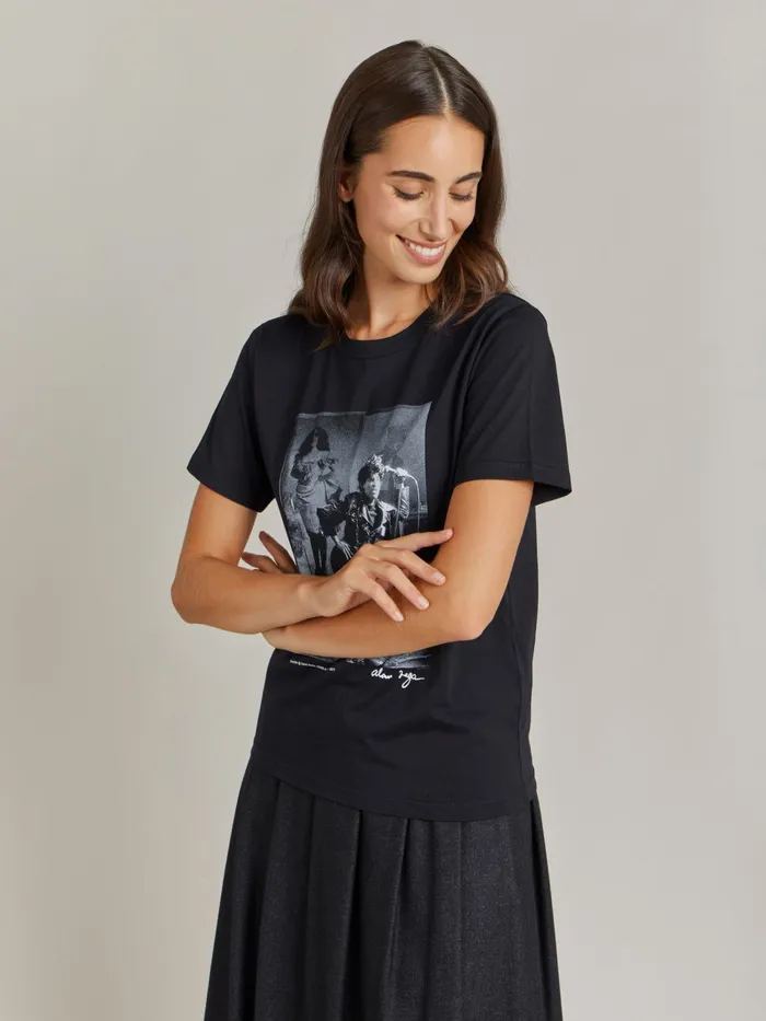 WomenMen Agns B Artist039s Collection Black Le Mixte Artist Alan Vega Unisex Cotton Jersey Tshirt