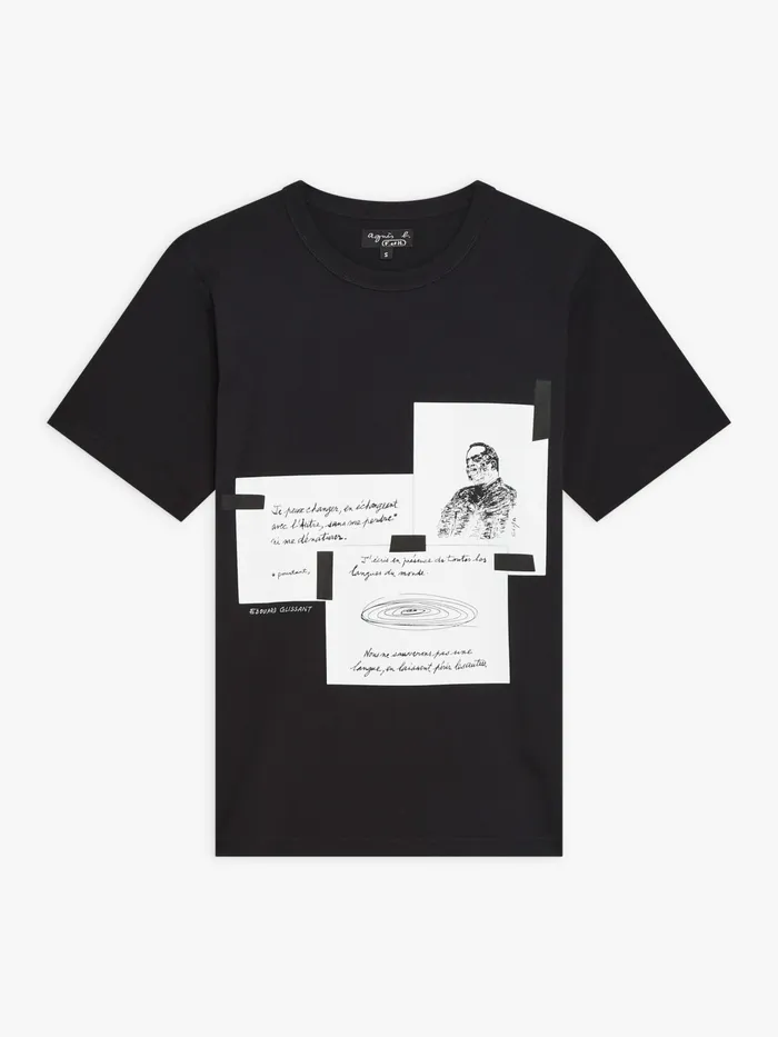 WomenMen Agns B Artist039s Collection Black Le Mixte Edouard Glissant Unisex Cotton Jersey Tshirt WomenMen Agns B Artist039s Collection Black Le Mixte Edouard Glissant Unisex Cotton Jersey Tshirt