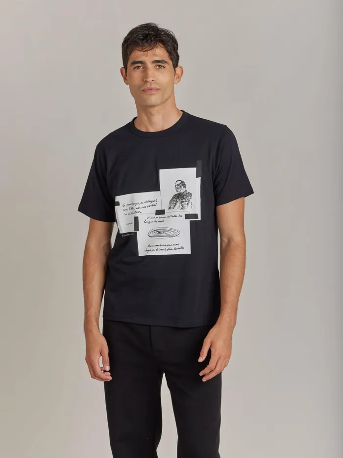 WomenMen Agns B Artist039s Collection Black Le Mixte Edouard Glissant Unisex Cotton Jersey Tshirt