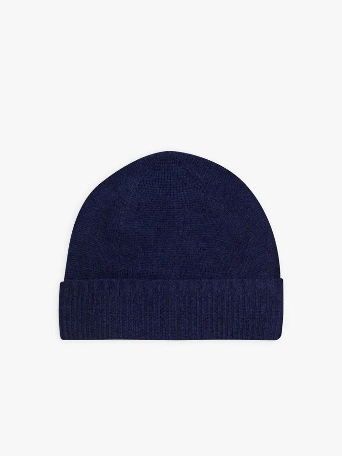 WomenMen Agns B Caps and Hats Blue Nelio Unisex Cashmere Beanie