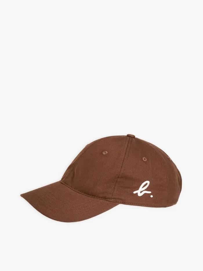 WomenMen Agns B Caps and Hats Brown Cap With 034b034 Embroidery