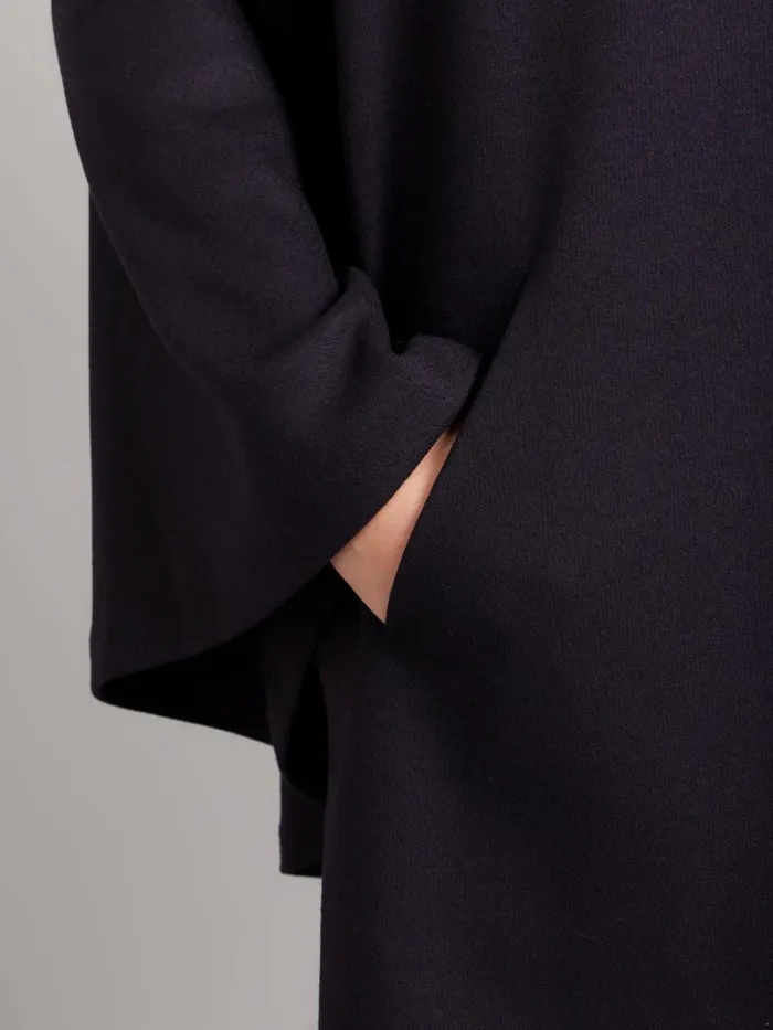 WomenMen Agns B Jackets and Coats Blue Wool Milano Unisex Cape