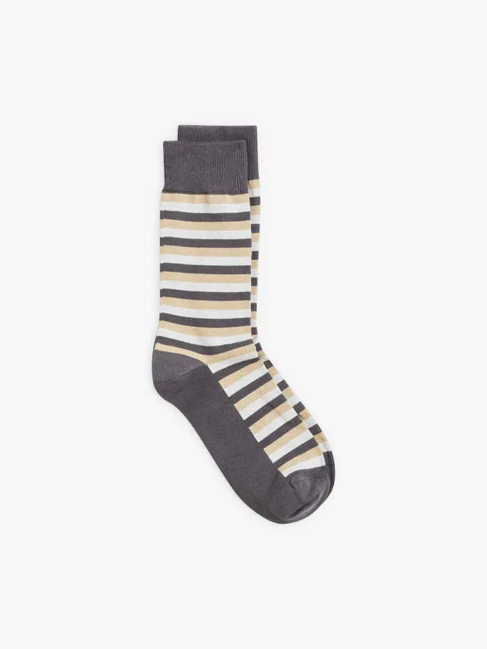 WomenMen Agns B Lingerie and Socks Grey Cotton Lary Stripes Socks