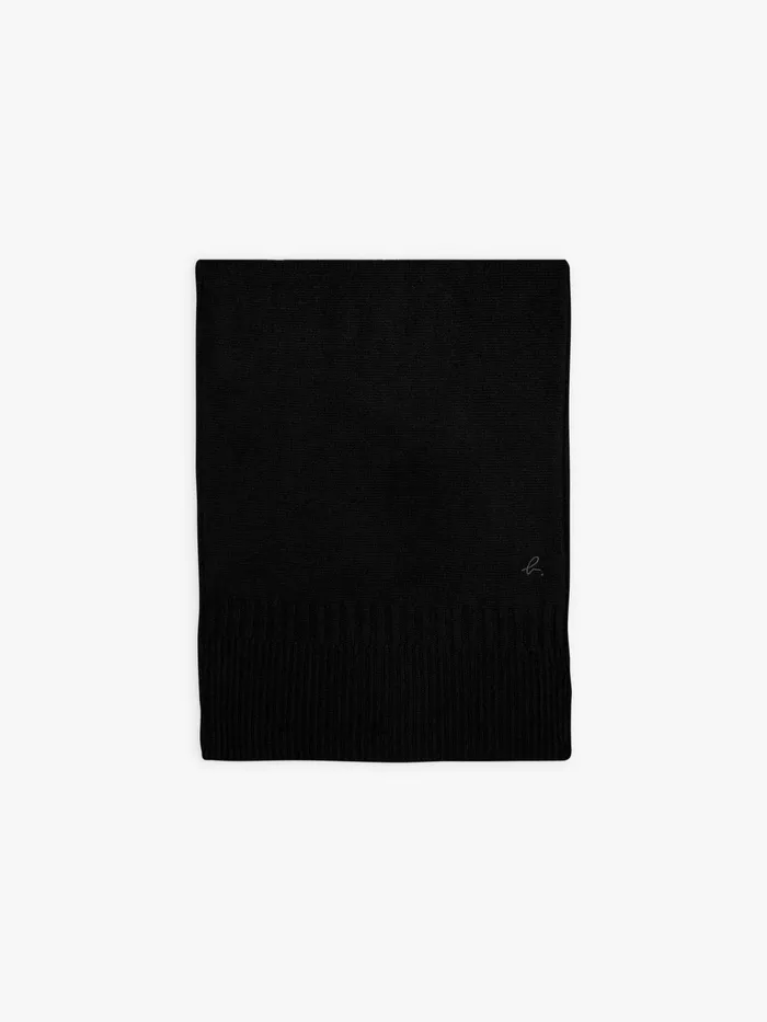WomenMen Agns B Scarves Black Nelio Unisex Cashmere Scarf