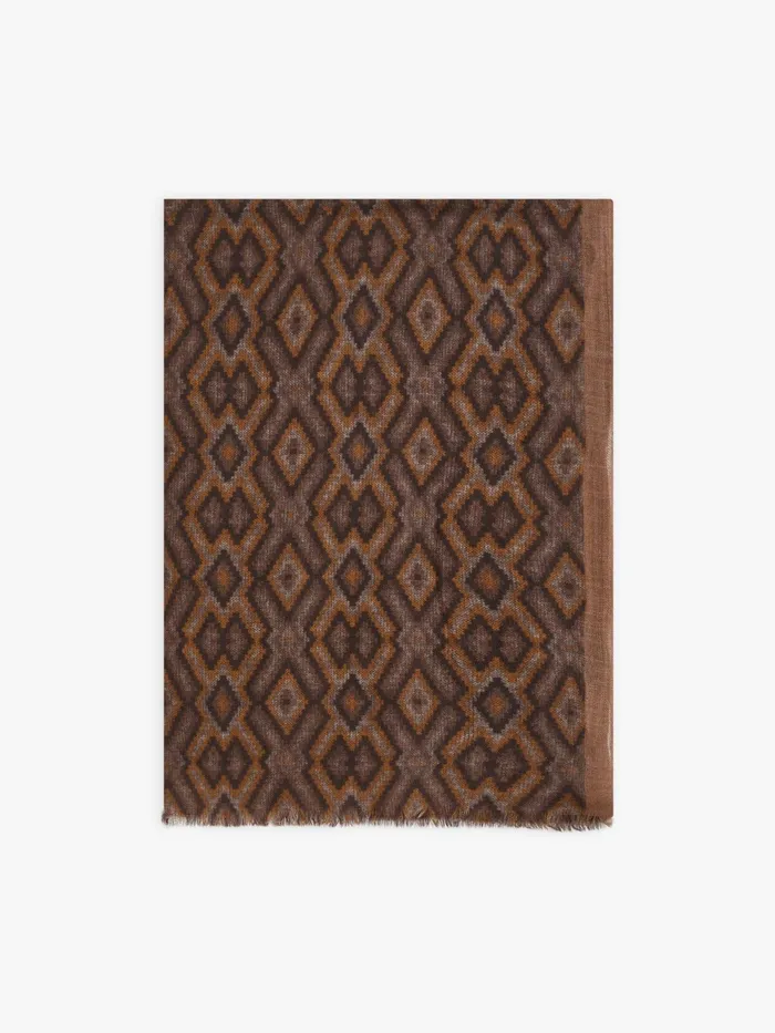 WomenMen Agns B Scarves Brown Wool Yoram Scarf