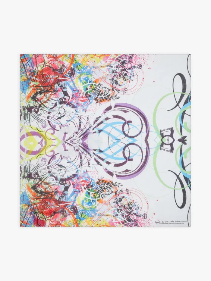 WomenMen Agns B Scarves Cotton Bandana Artist Ryan McGinness