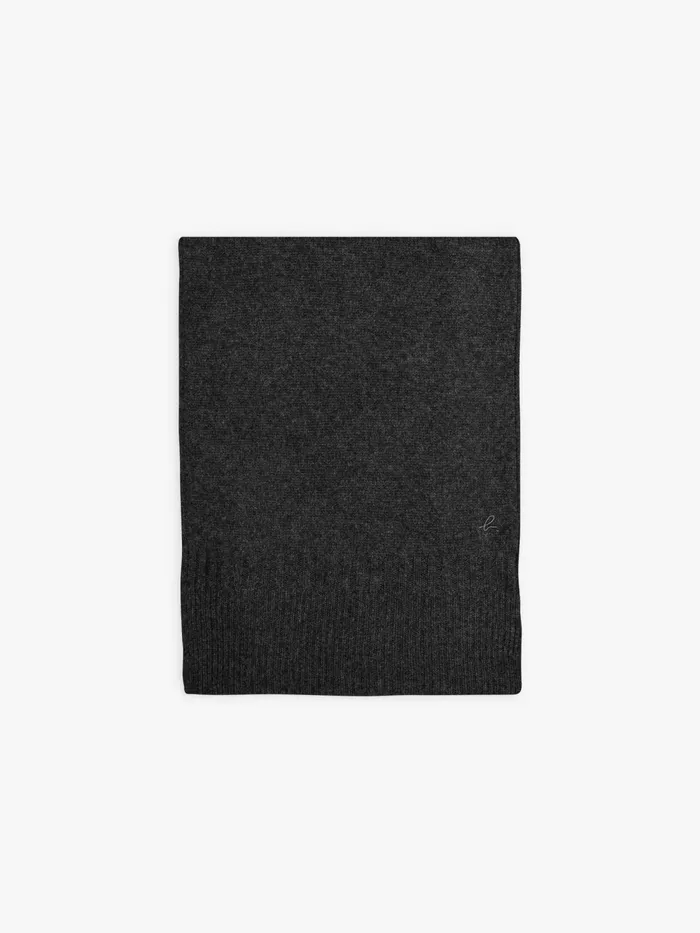 WomenMen Agns B Scarves Nelio Unisex Grey Cashmere Scarf