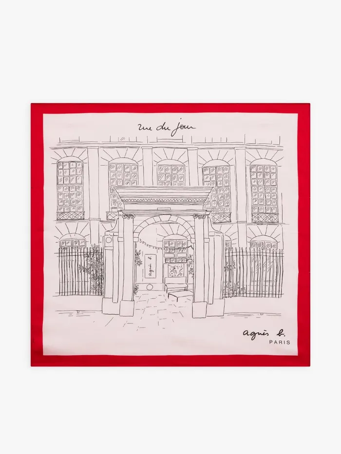 WomenMen Agns B Scarves Red Rue Du Jour Cotton Bandana