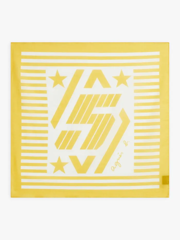 WomenMen Agns B Scarves White Bandana 034agns B X Renault034 In Cotton