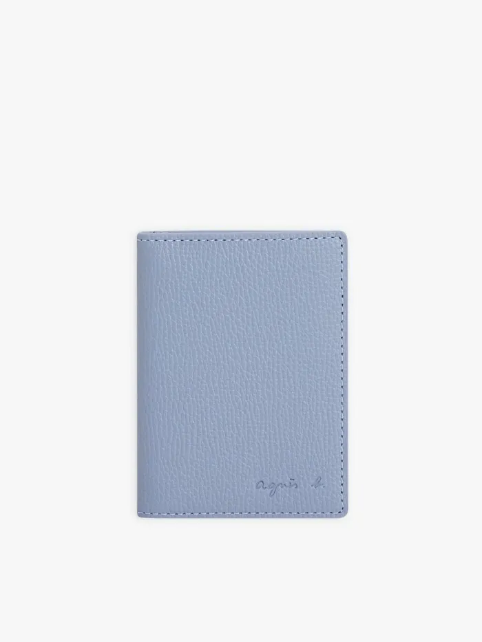 WomenMen Agns B Small Leather Goods Blue Leather Folding Wallet