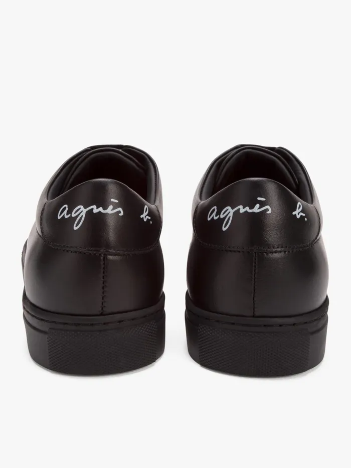 WomenMen Agns B Sneakers Black Baptiste Plonge Lambskin Leather Trainers