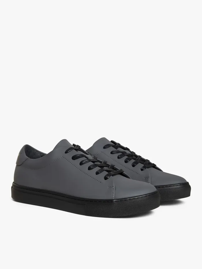 WomenMen Agns B Sneakers Grey Baptiste Plonge Lambskin Leather Trainers