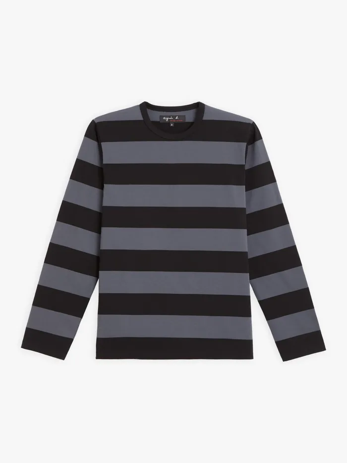 WomenMen Agns B Tshirts and Tank Tops Black And Anthracite Wide Striped Coulos Tshirt WomenMen Agns B Tshirts and Tank Tops Black And Anthracite Wide Striped Coulos Tshirt