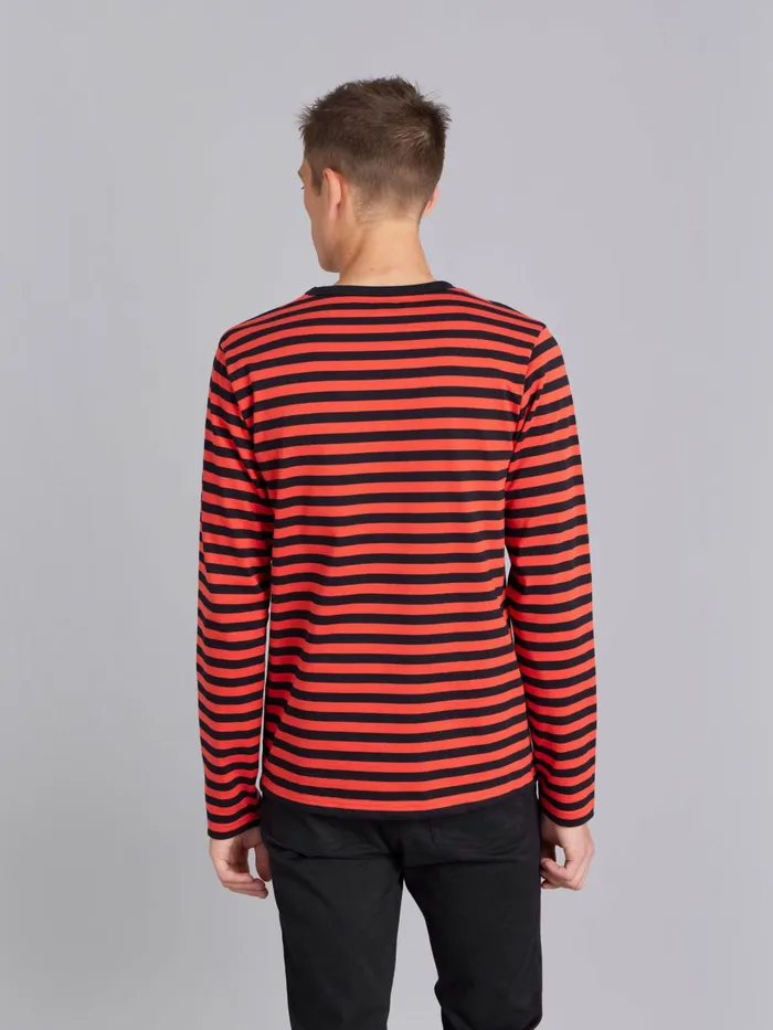 WomenMen Agns B Tshirts and Tank Tops Orange And Black Long Sleeves Striped Coulos Tshirt