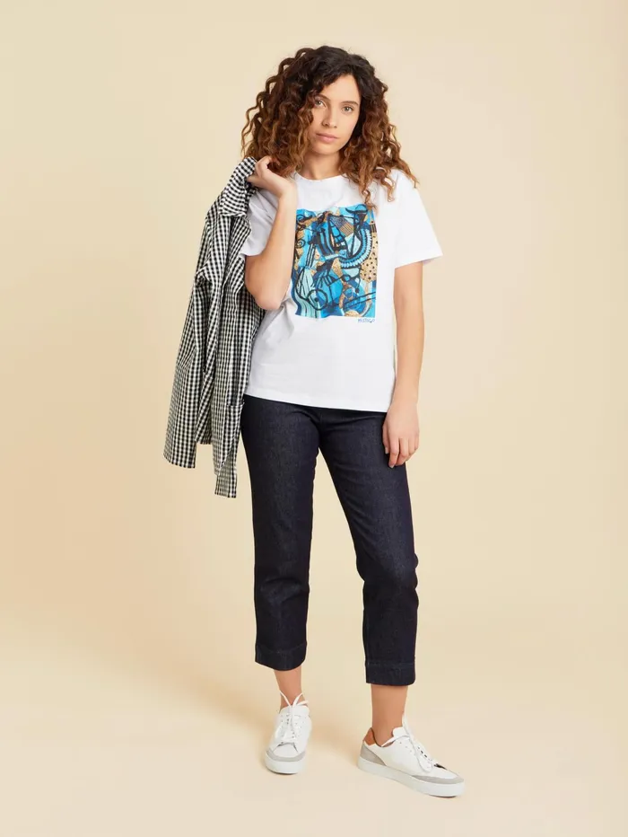WomenMen Agns B Tshirts and Tank Tops White Le Mixte Tshirt Artist Mathieus Mestio