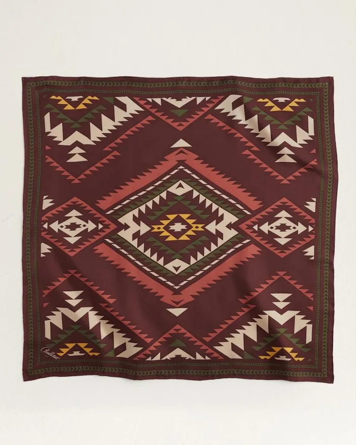 WomenMen BRIDGE CREEK SILK SCARF Maroon Pendleton Scarves and Wraps