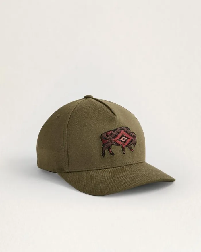 WomenMen BUFFALO EMBROIDERED HAT Greyred Pendleton Hats