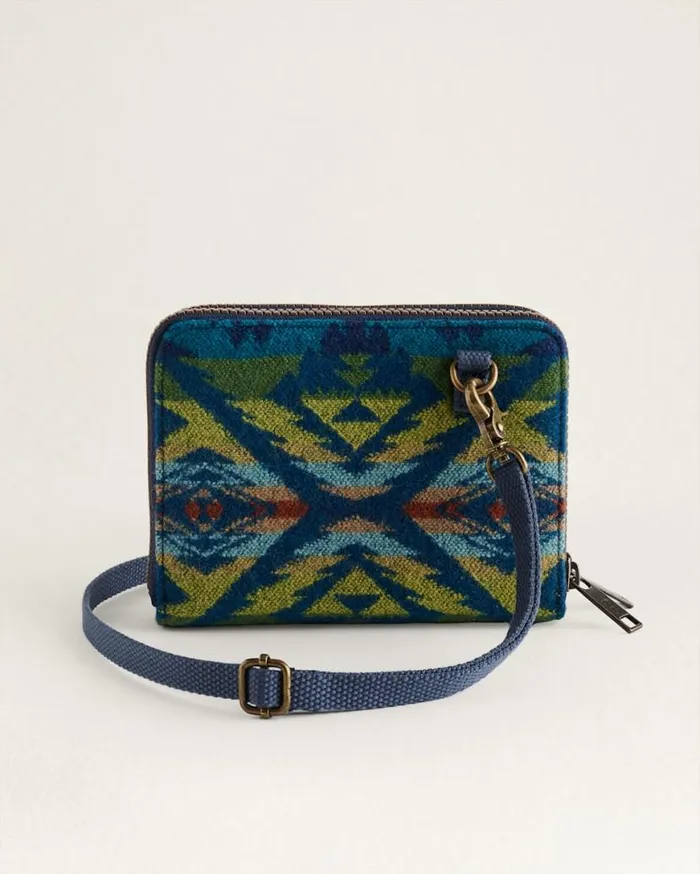 WomenMen DIAMOND DESERT CROSSBODY ORGANIZER Blue Multi Pendleton Wallets and Handbags