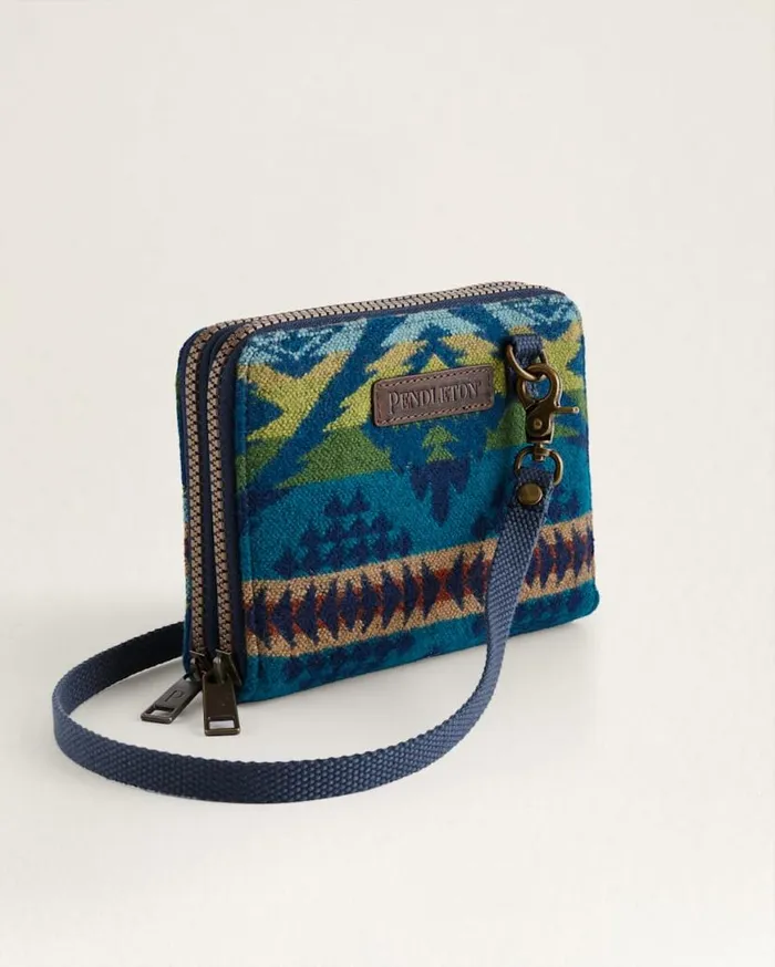 WomenMen DIAMOND DESERT CROSSBODY ORGANIZER Blue Multi Pendleton Wallets and Handbags