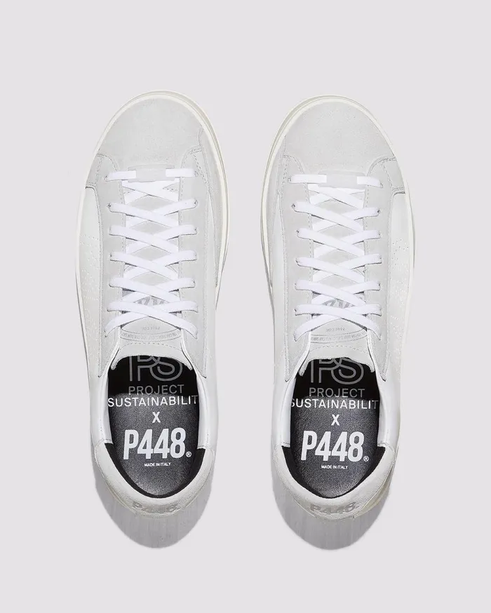 WomenMen Low Tops P448 John Recycled White