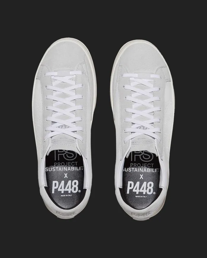 WomenMen Low Tops P448 John Recycled White